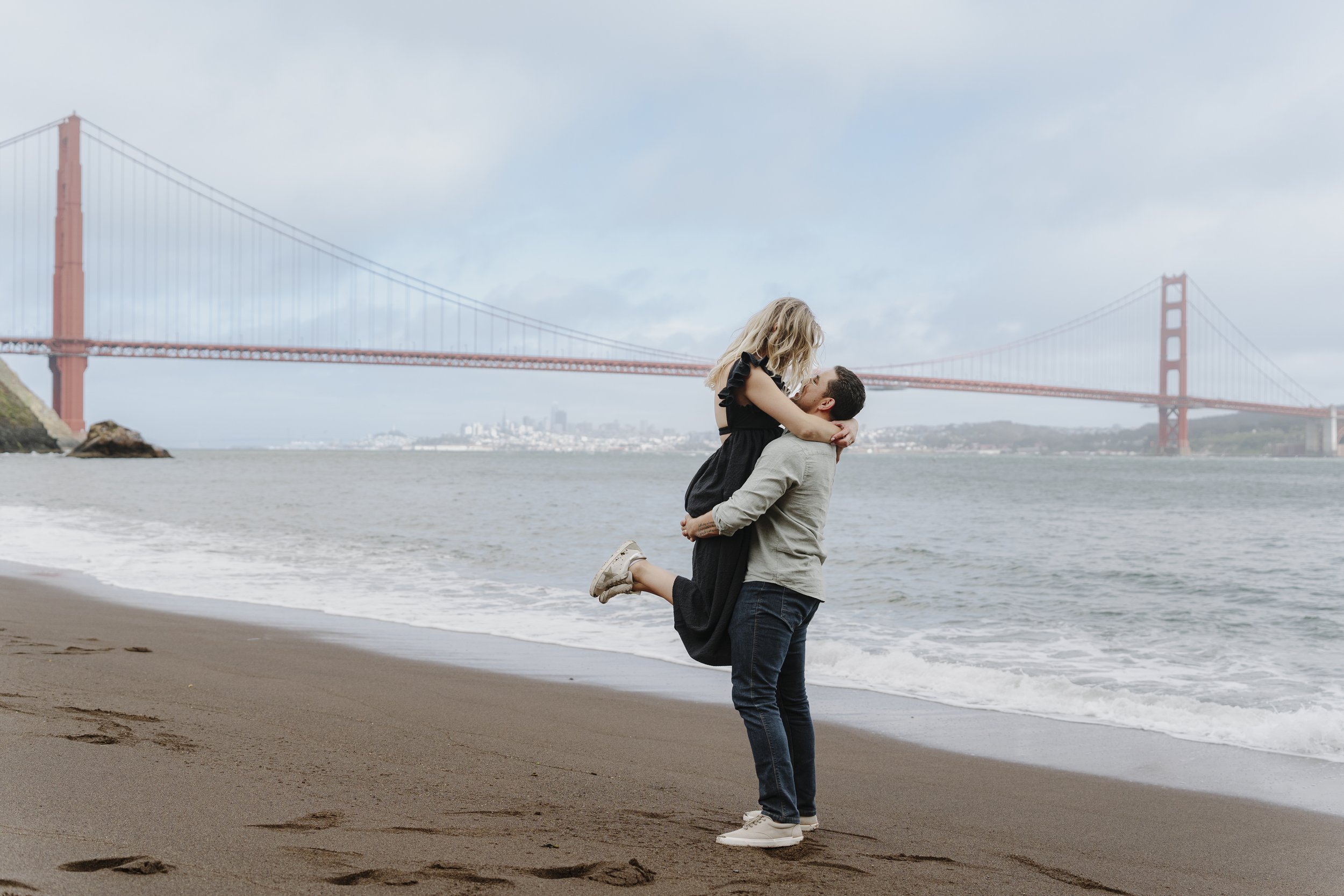 Surprise proposal at Kirby Cove