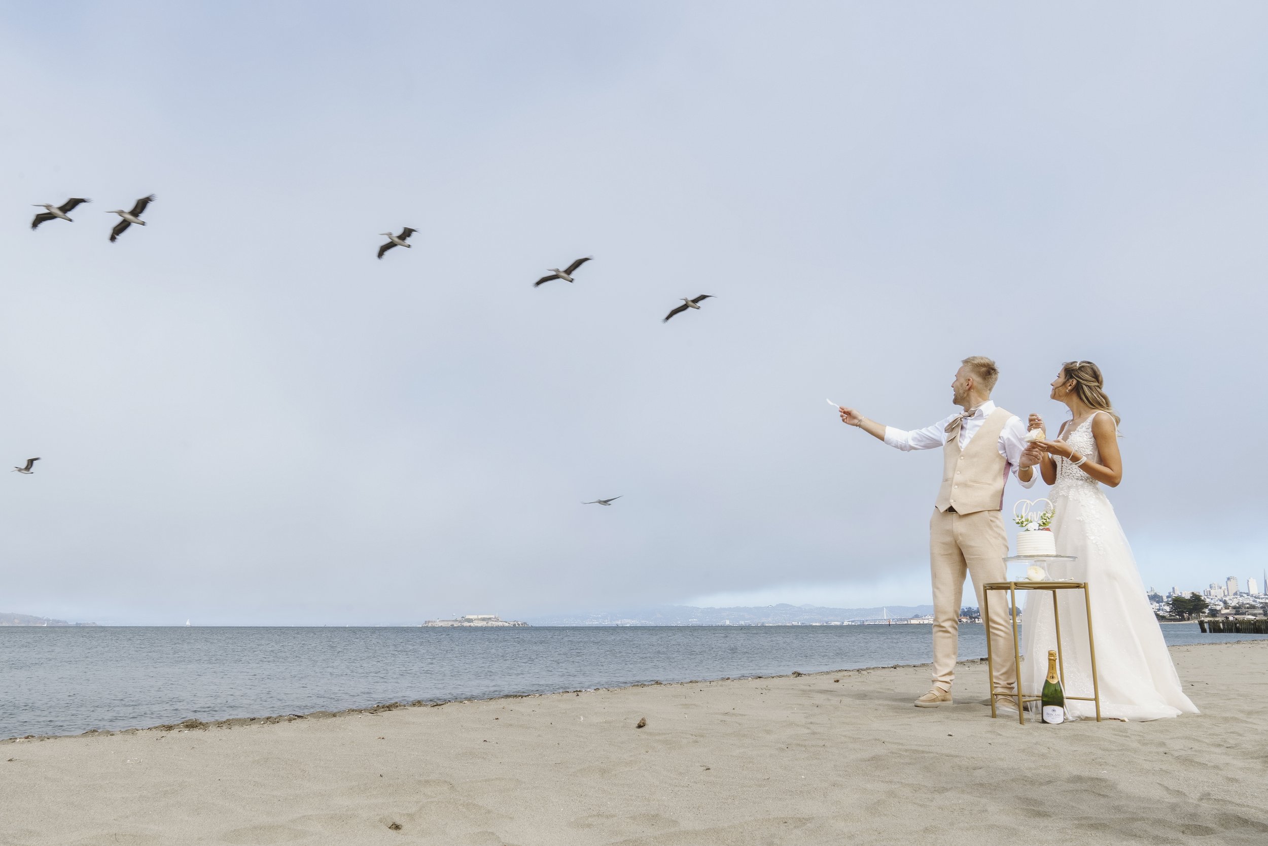 Elopement Wedding Photography on Crissy Field Beach