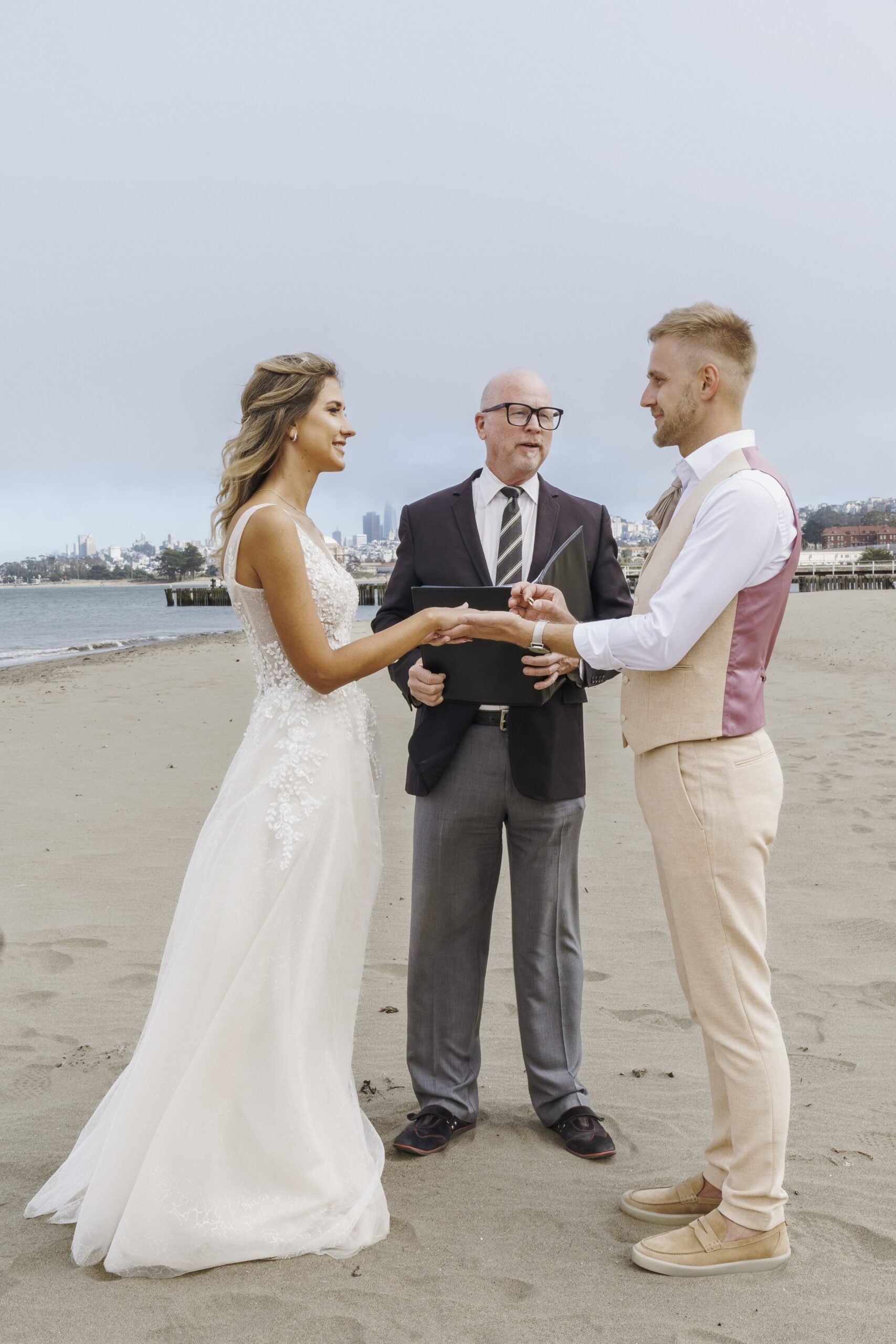 Elopement Wedding Photography on Crissy Field Beach