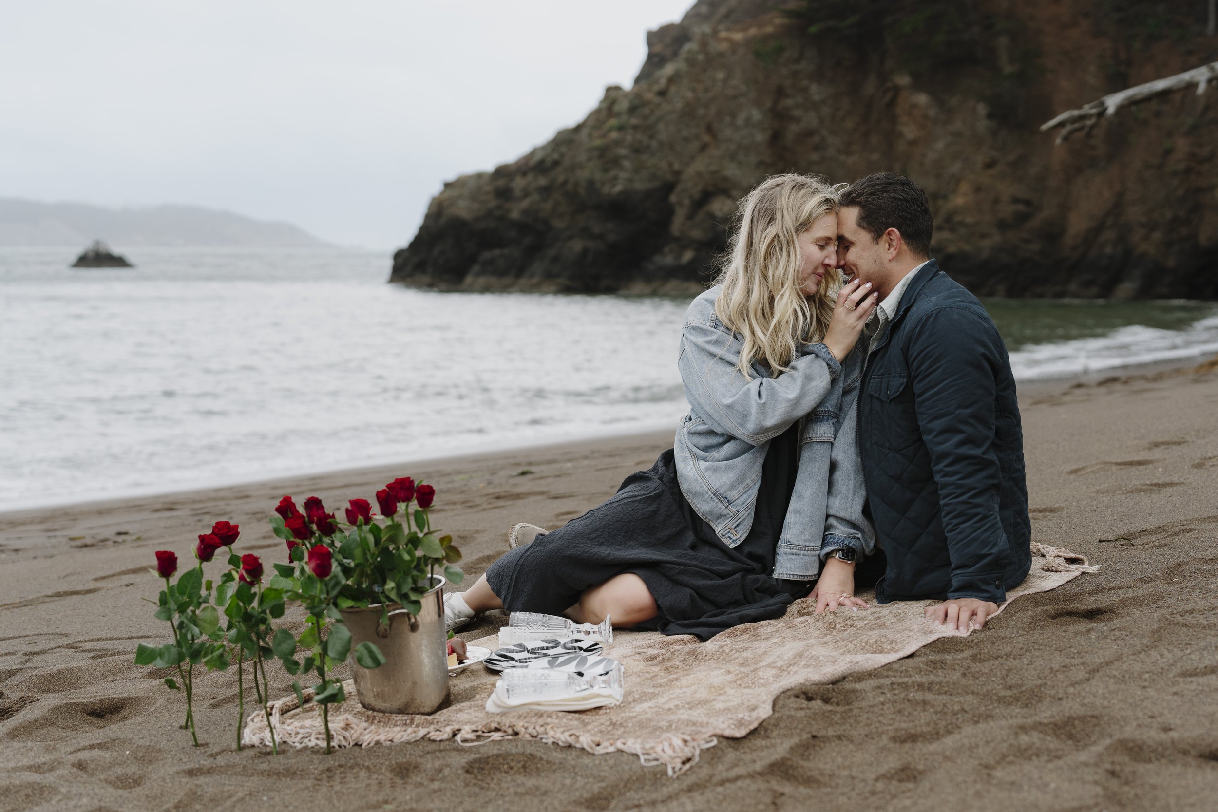 Surprise proposal at Kirby Cove