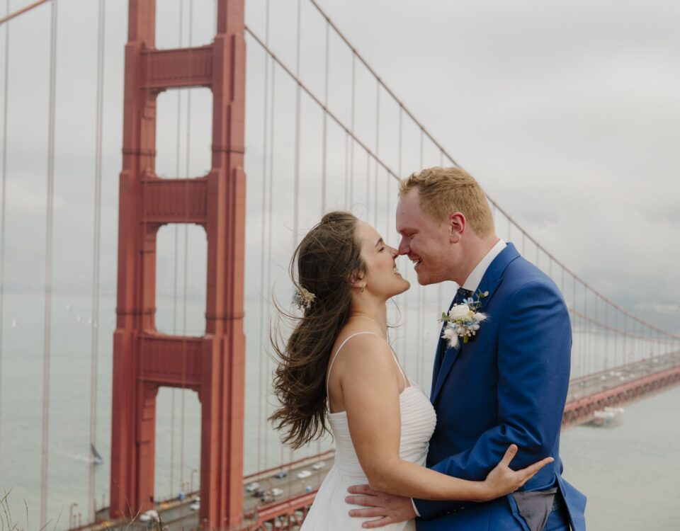 San Francisco Elopement Advice - Couple near the Golden Gate Bridge