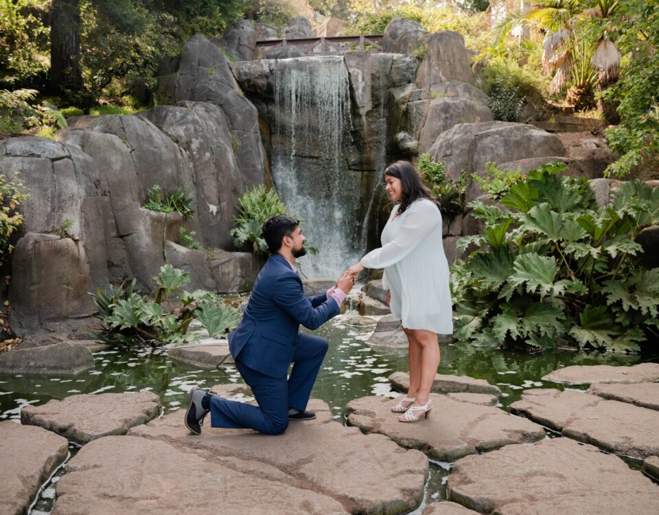 Engagement at Golden Gate Park in San Francisco
