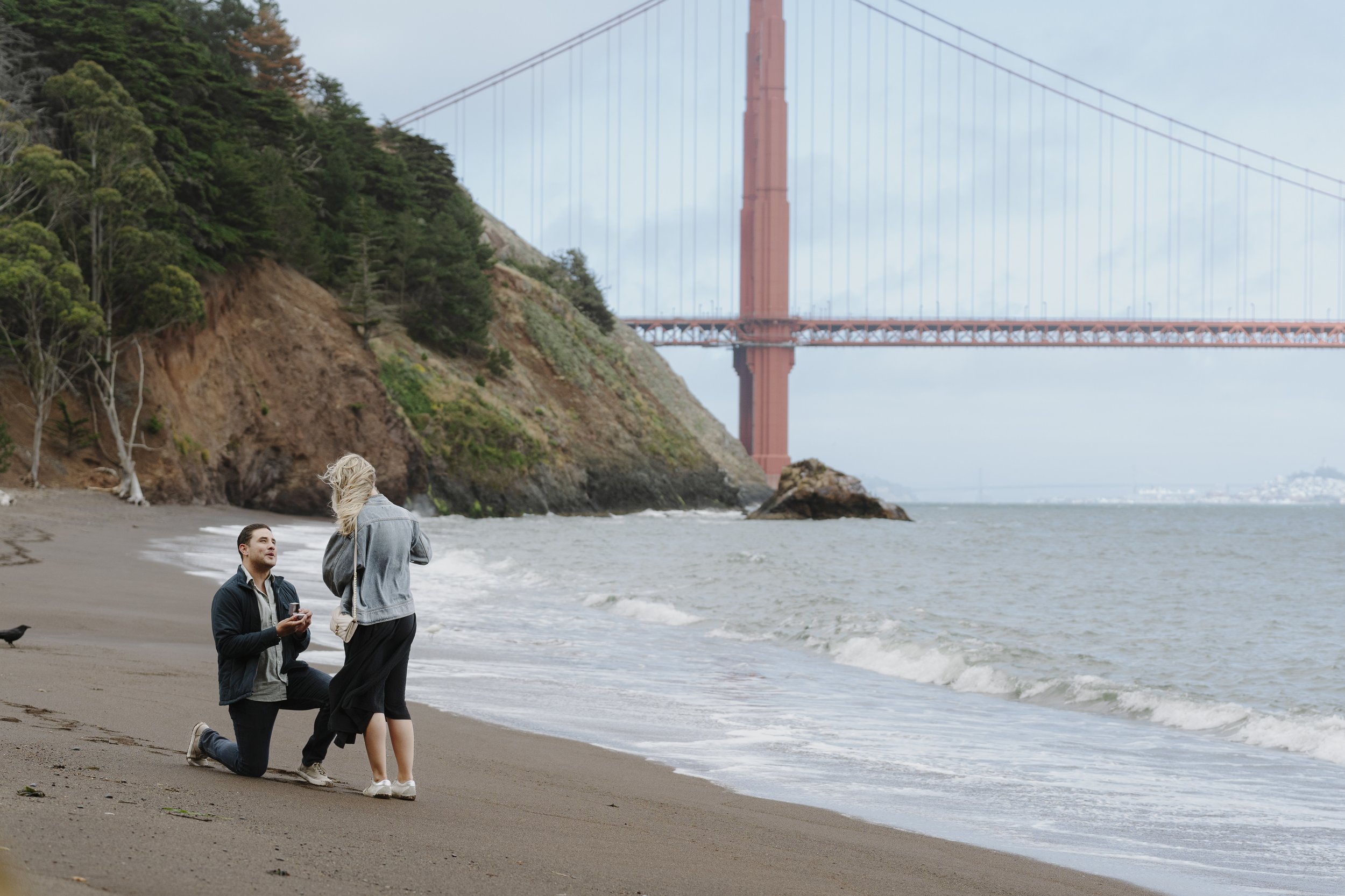Surprise proposal at Kirby Cove
