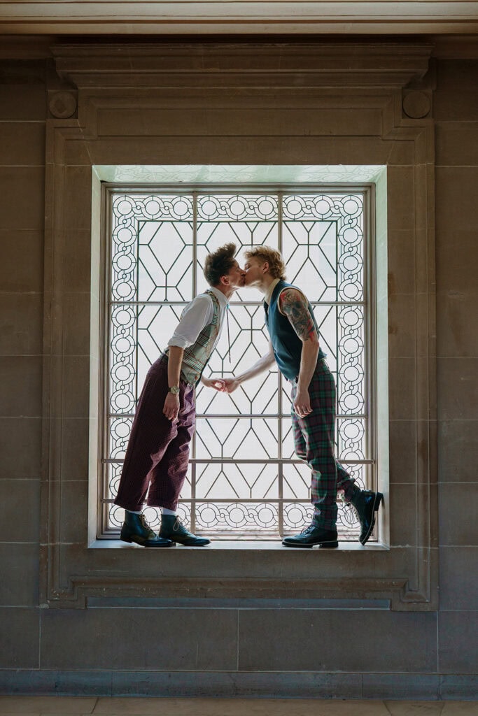 Gay male couple San Francisco City Hall Photography