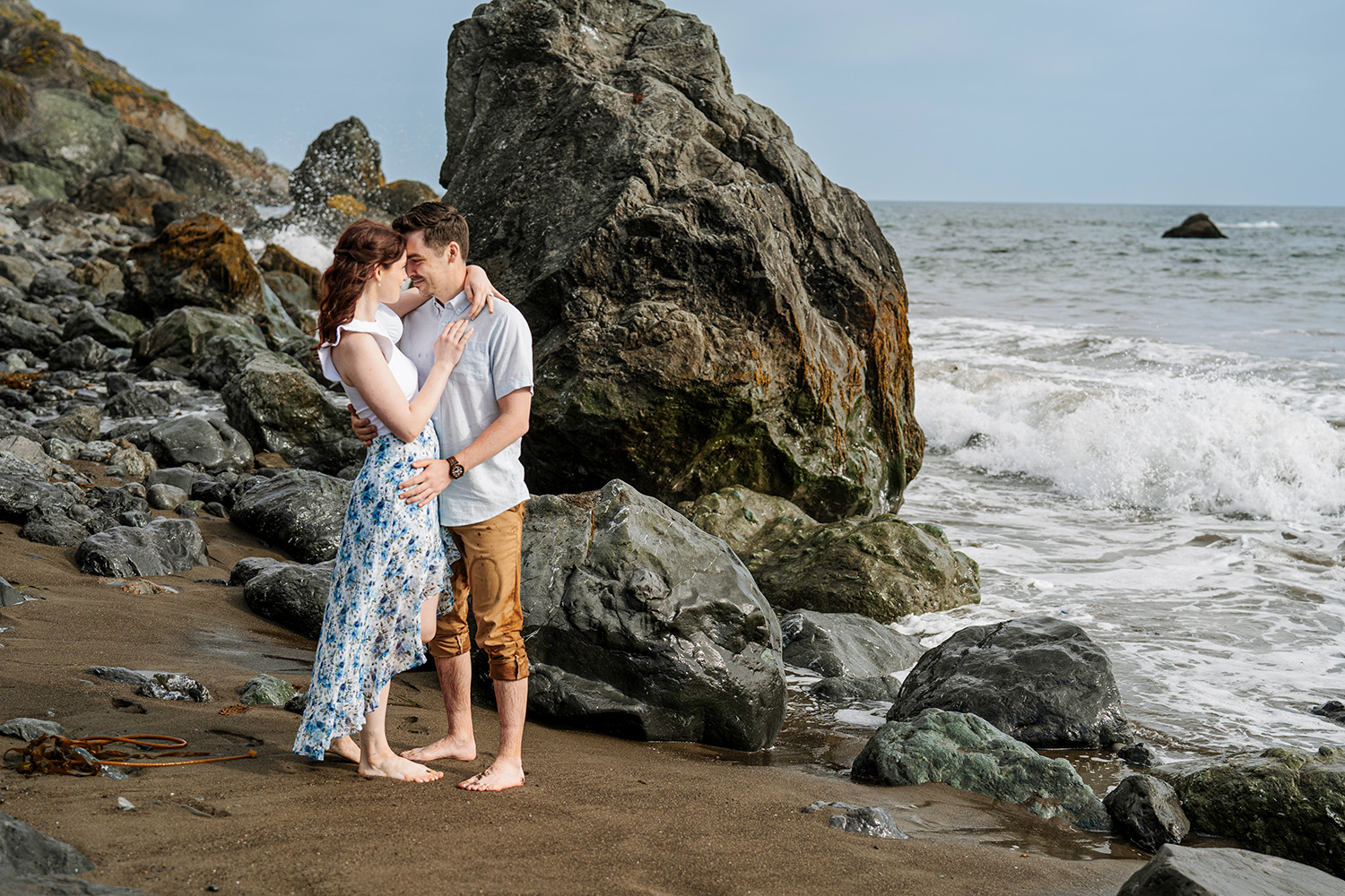 Muir Beach Engagement Proposal Photography