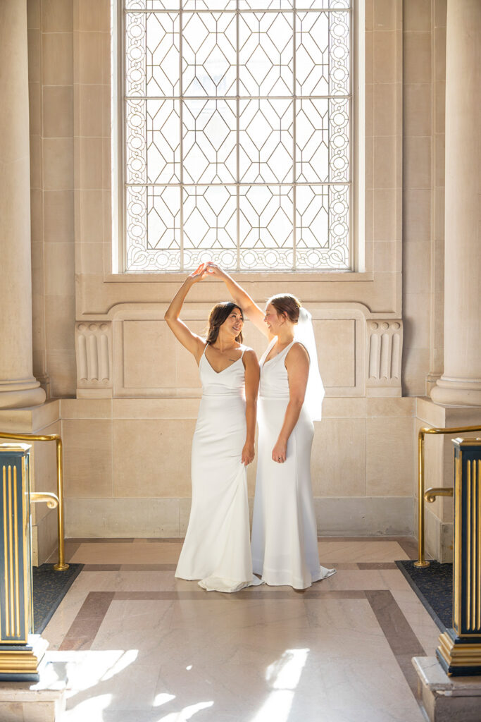 San Francisco City Hall Lesbian Elopement Photos