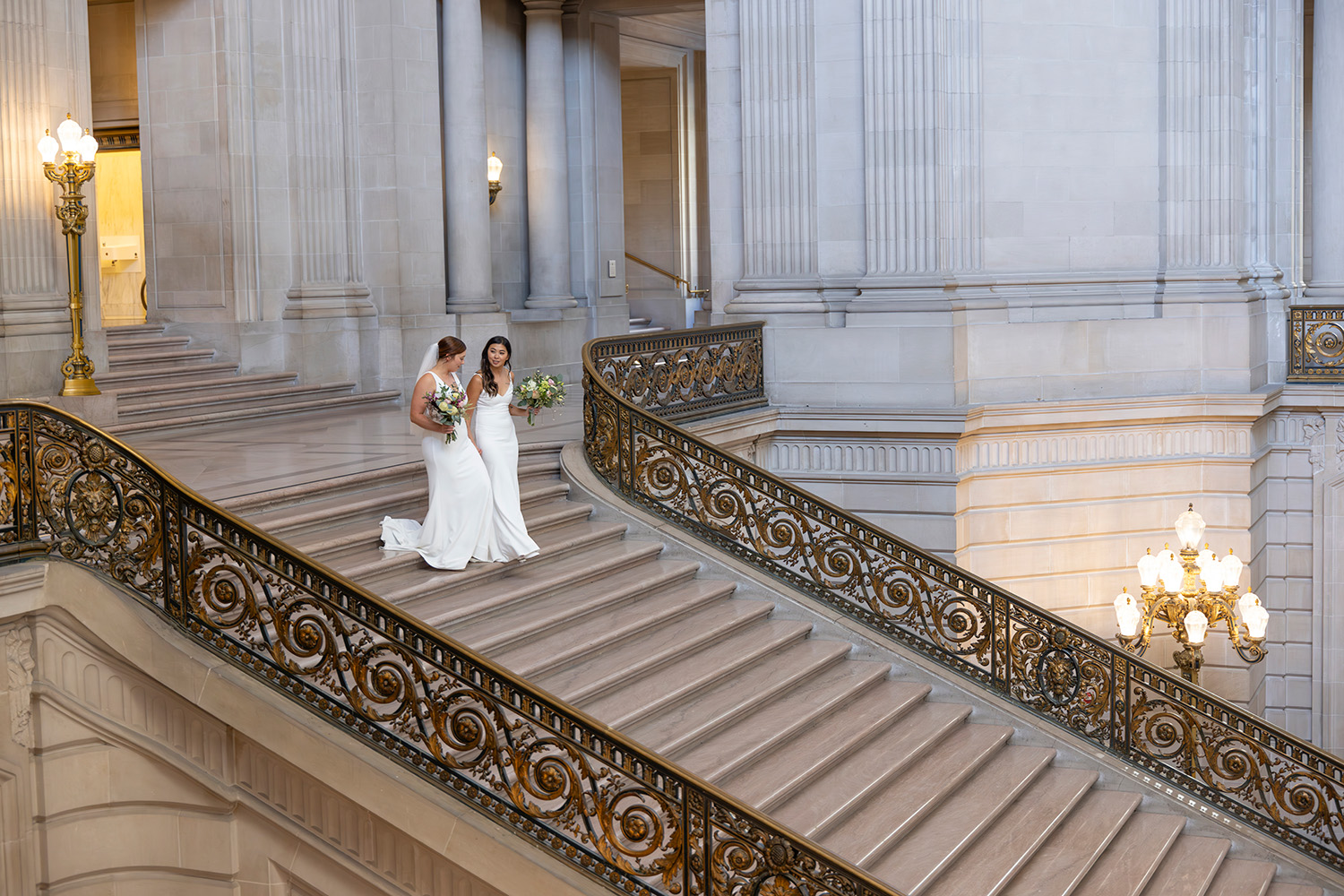 San Francisco City Hall Lesbian Elopement Photos