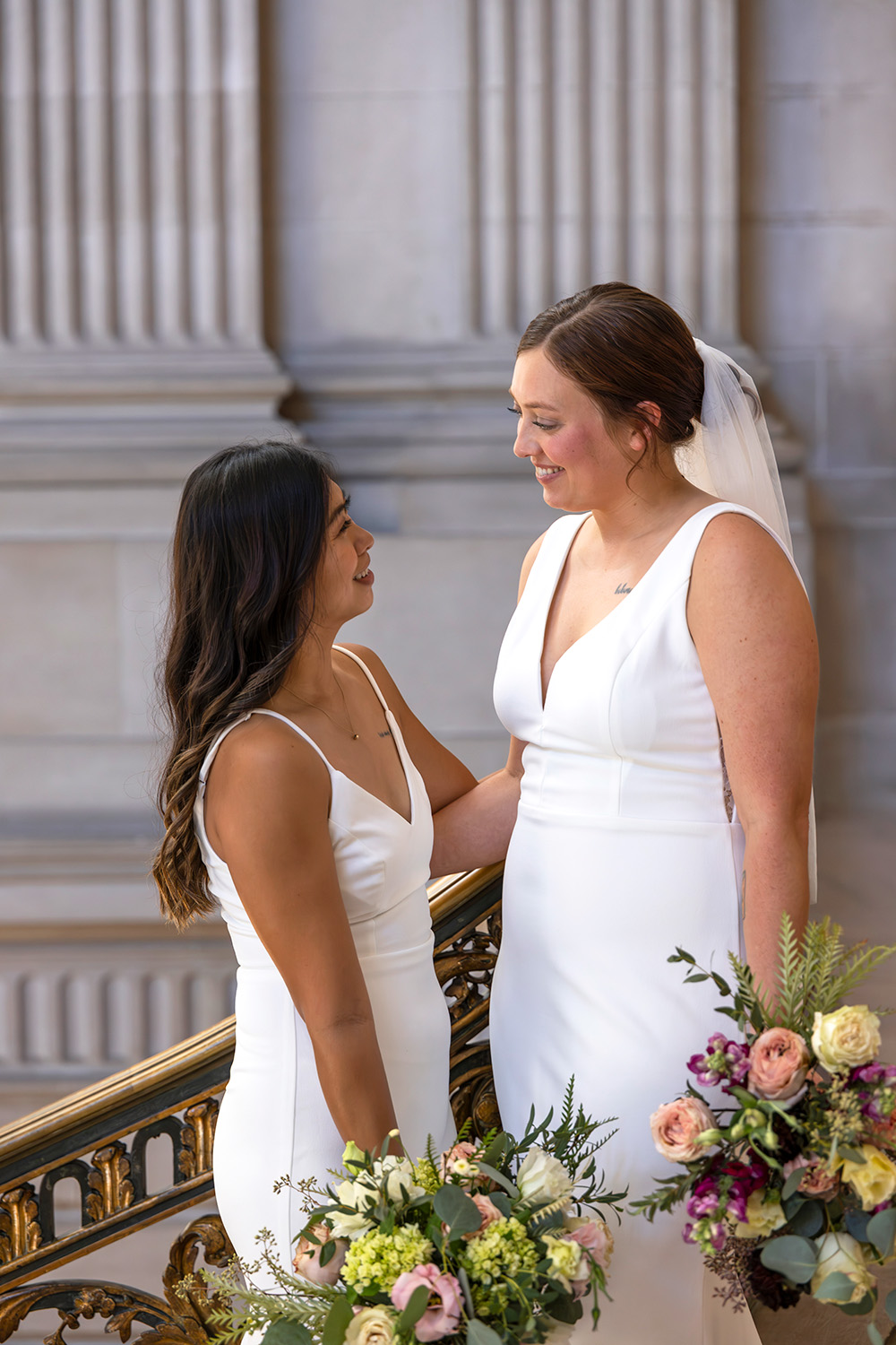 San Francisco City Hall Lesbian Elopement Photos