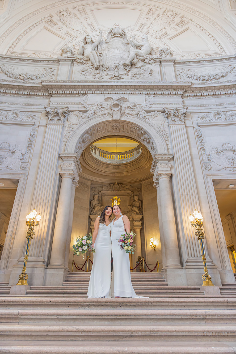 San Francisco City Hall Lesbian Elopement Photos