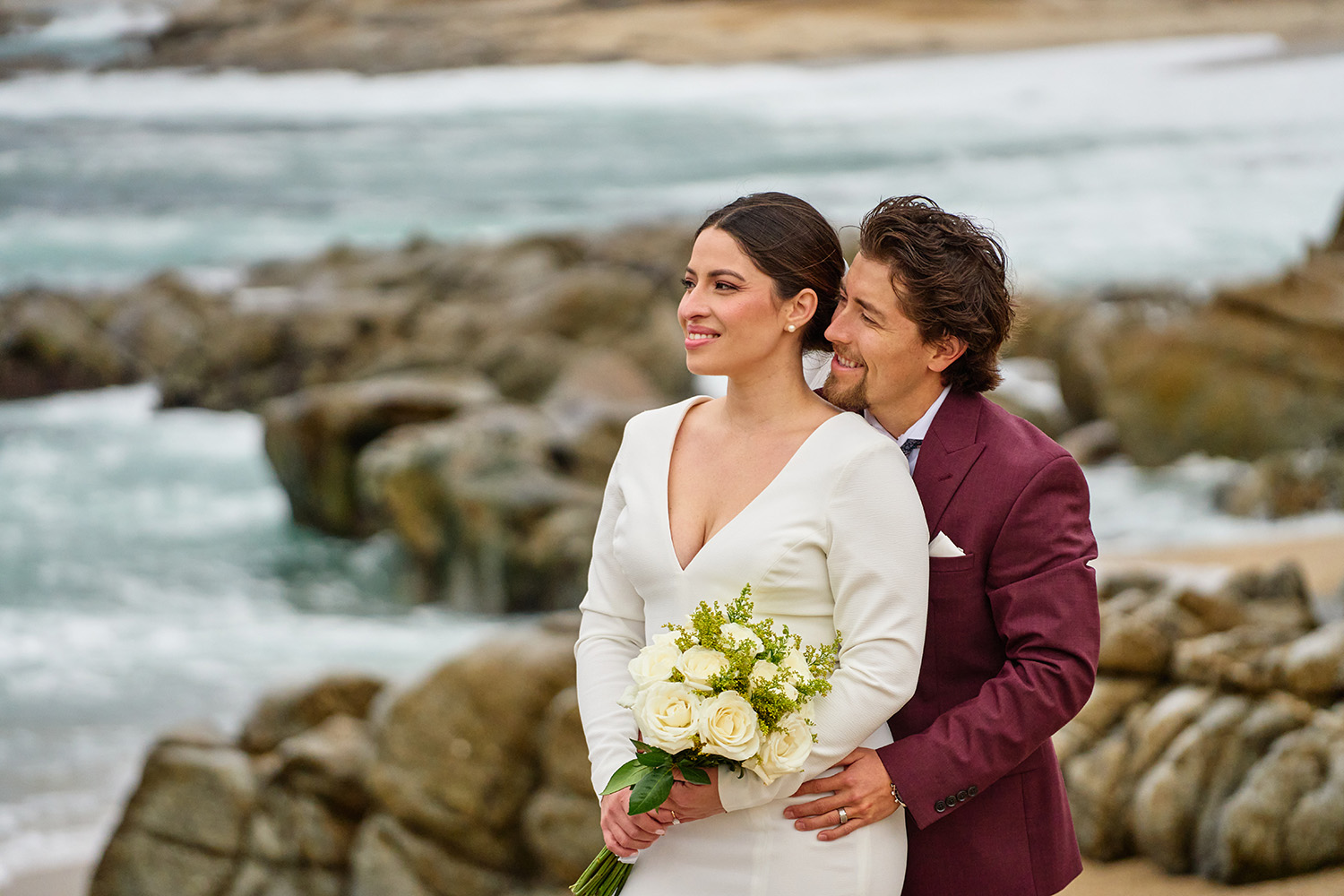 Wedding Rock Elopement Photography in Carmel California