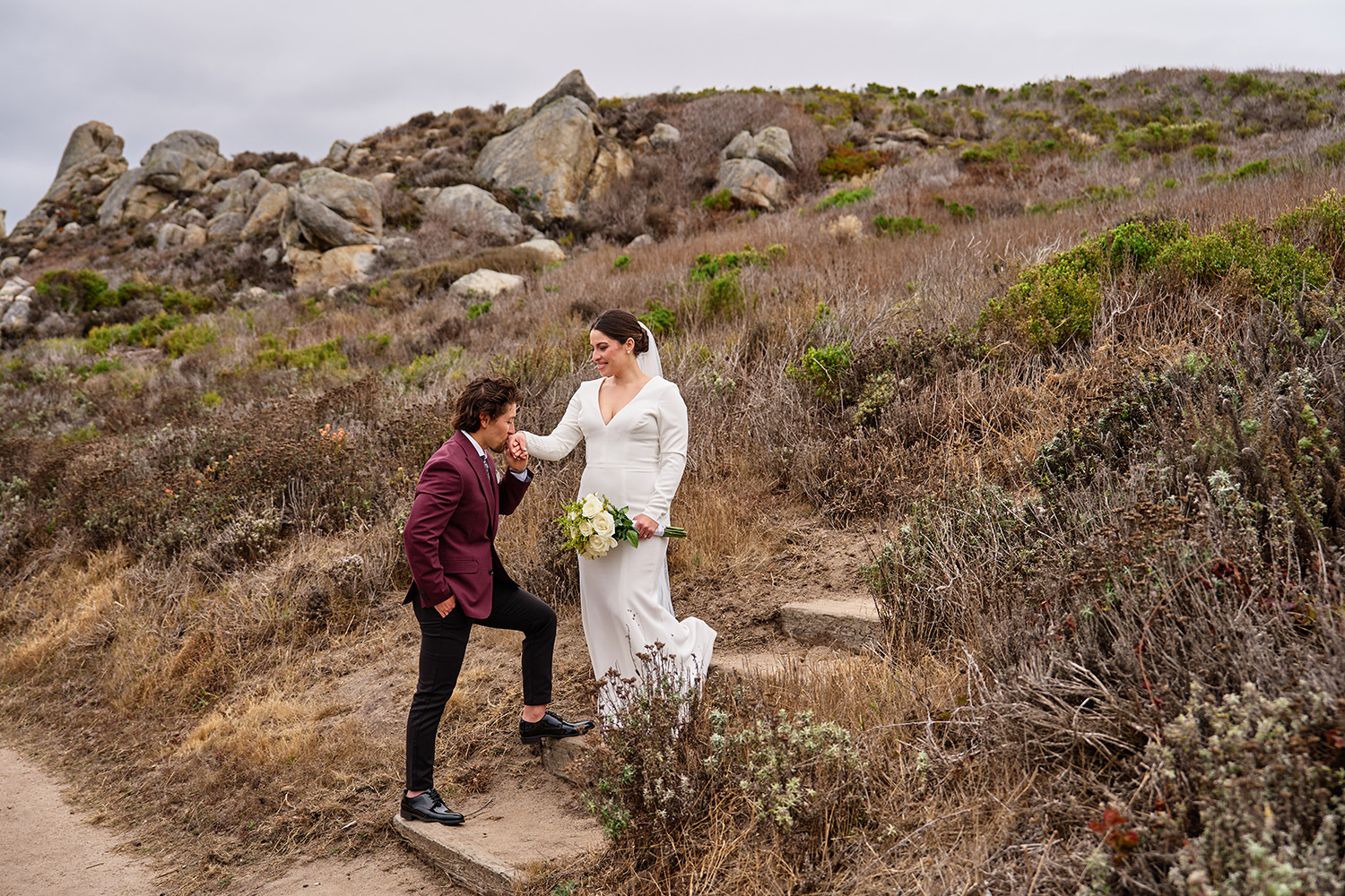 Wedding Rock Elopement Photography in Carmel California