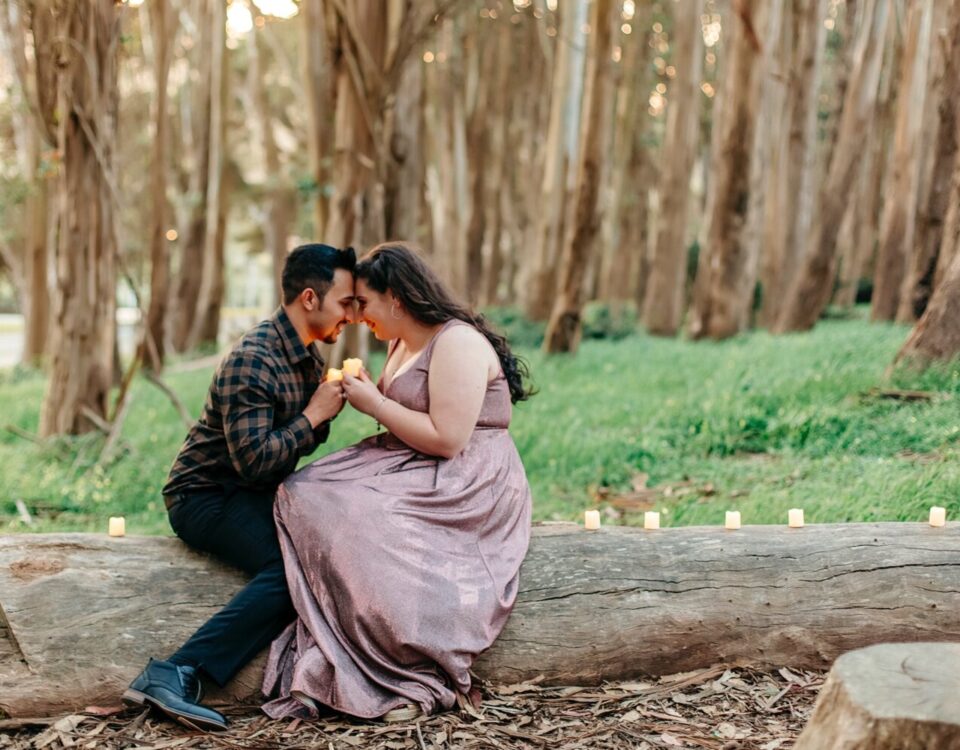 Surprise proposal Photography Palace of Fine arts and Lovers Lane in San Francisco