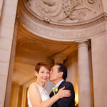 Photography of an older couple eloping at San Francisco City Hall