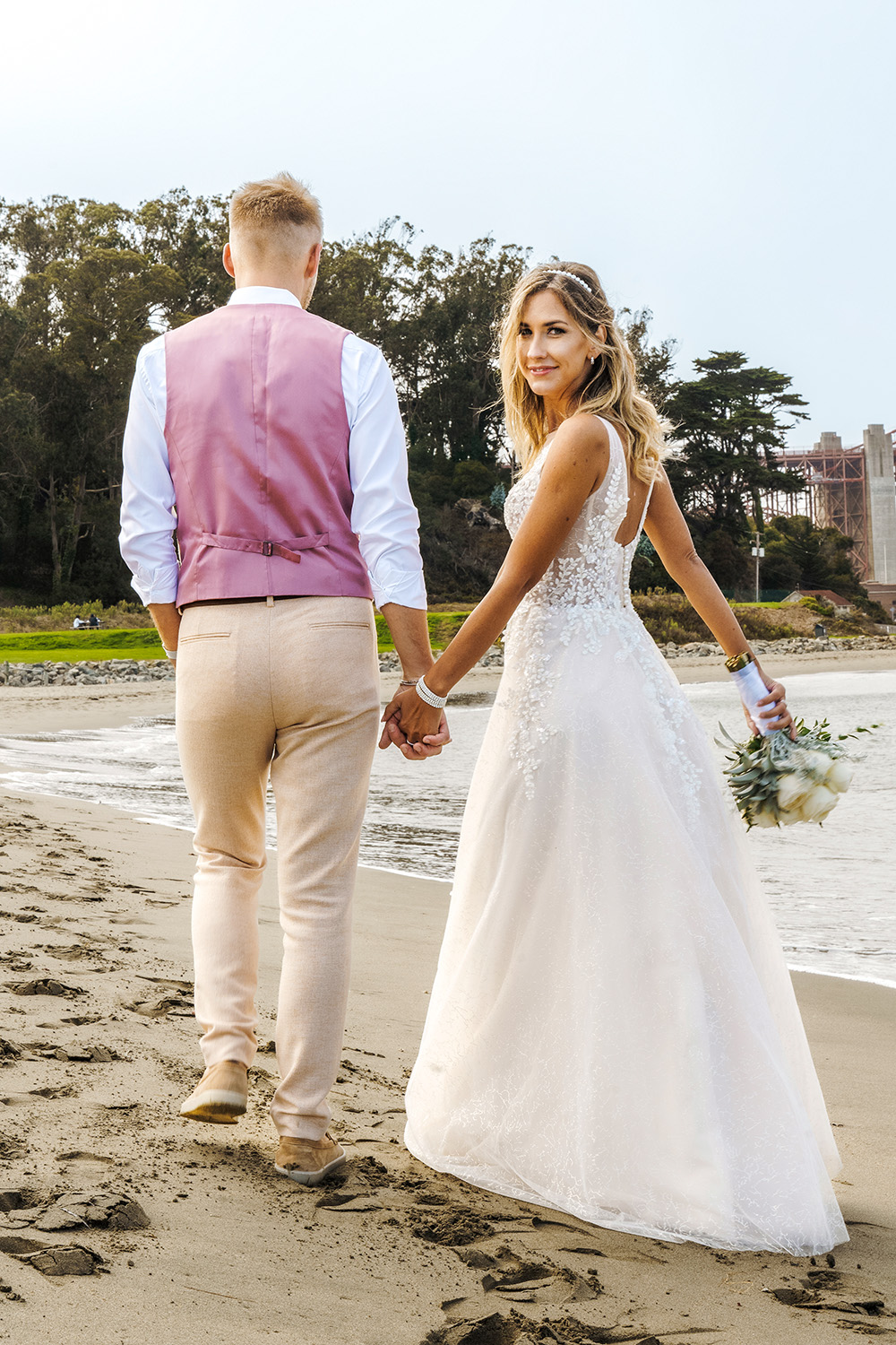 San Francisco Crissy Field Beach Elopement Photography