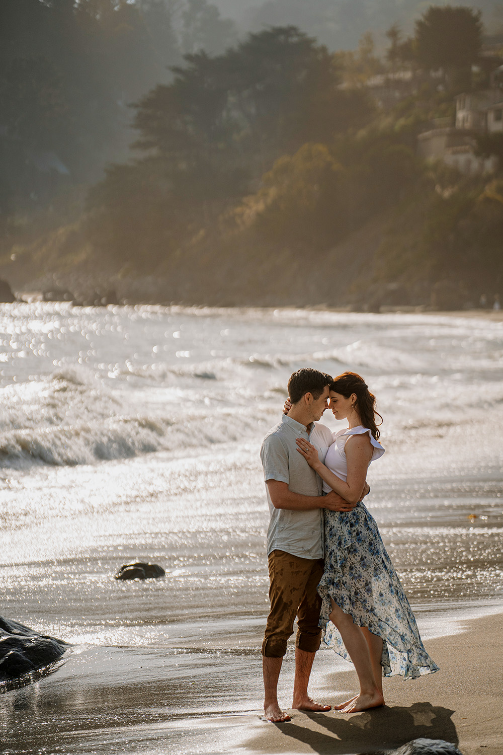 Muir Beach Engagement Proposal Photography