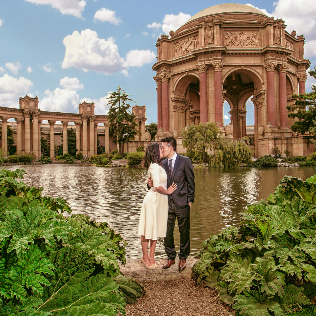 Photography an elopement at The Palace of Fine Arts